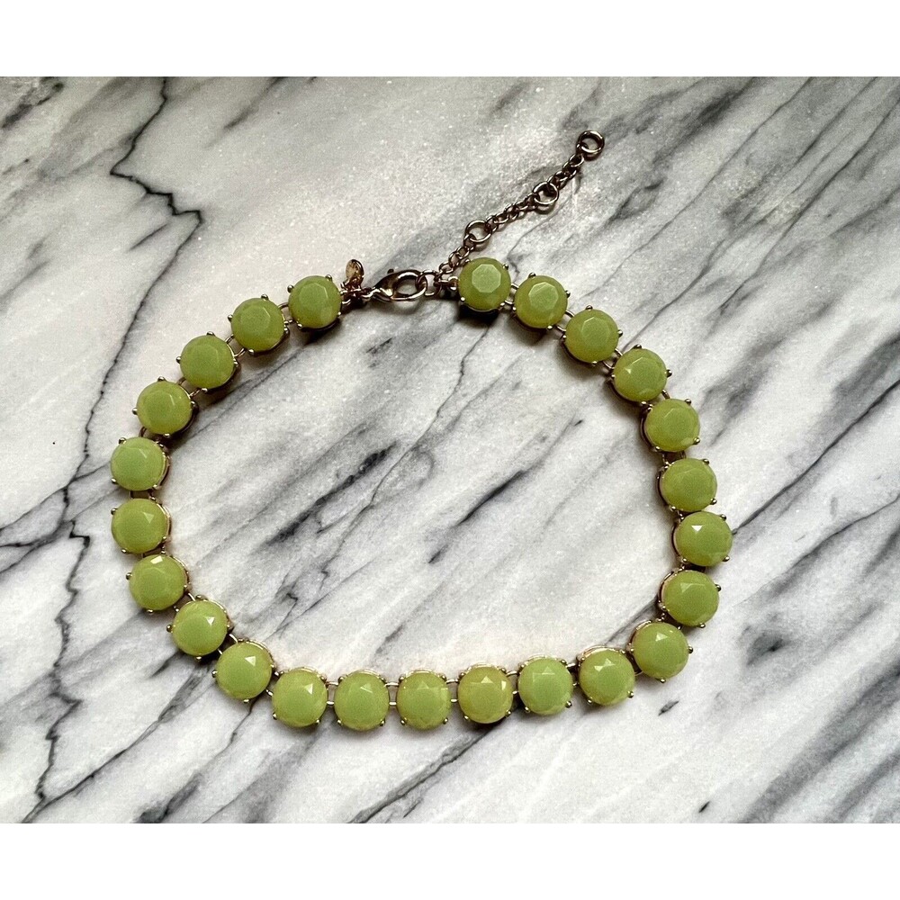 J. Crew green rhinestone statement necklace